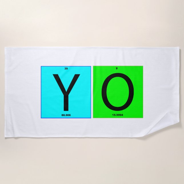 YO squares Philly Hello Beach Towel (Front)