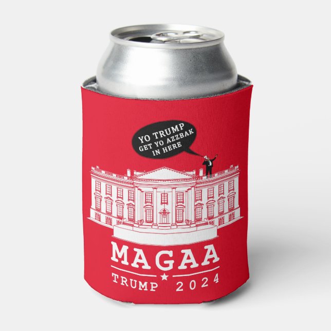  YO TRUMP - WHITEHOUSE MAGA Again CAN COOLER (Can Front)