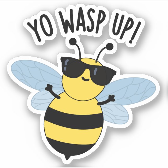 Yo Wasp Up Funny Bug Pun  (Front)