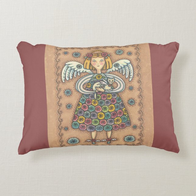 Yo Yo Quilt Angel ACCENT PILLOW (Front)