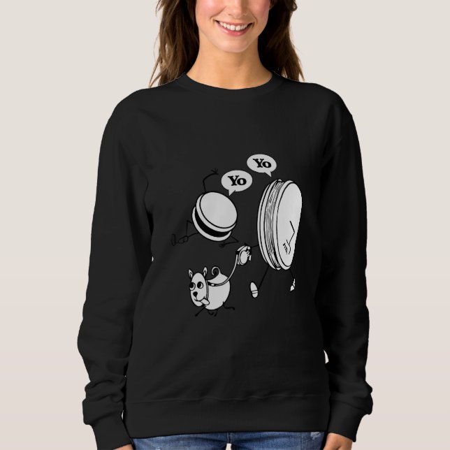 Yo Yo Walking The Dog Yoyo Toy Professional Sweatshirt (Front)