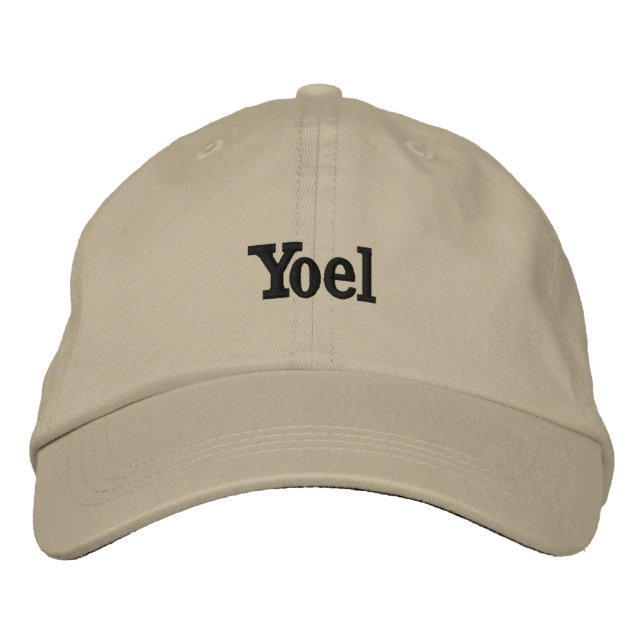 "Yoel" Mens Name Embroidered, Embroidered Hat (Front)
