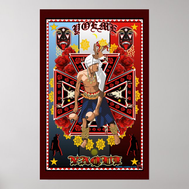 Yoeme Yaqui Deer Dancer Art print poster (Front)