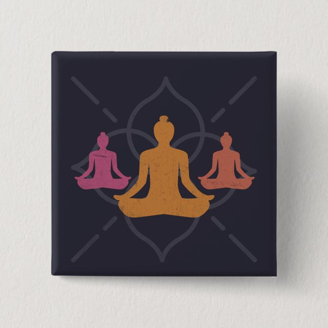 Yoga 15 Cm Square Badge (Front)