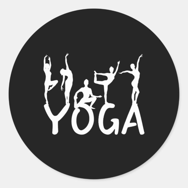 Yoga _2  classic round sticker (Front)