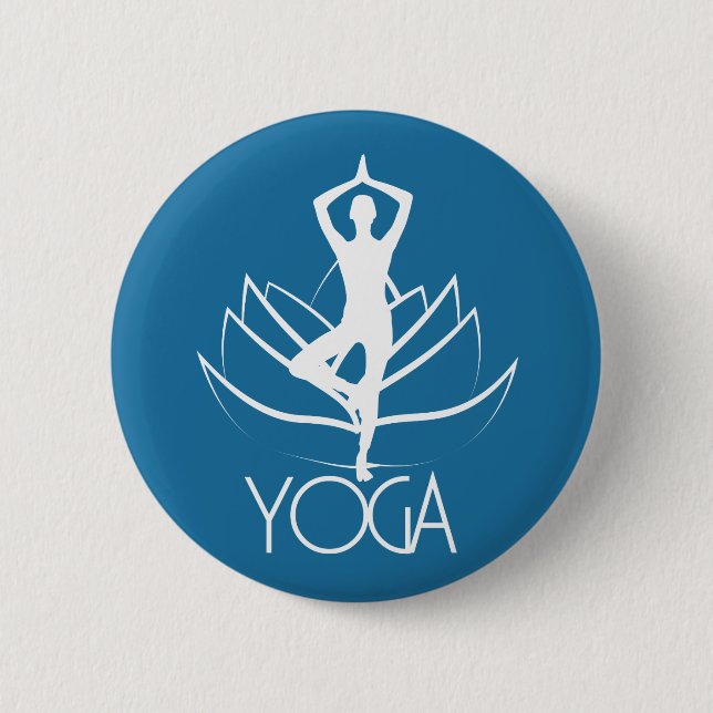 Yoga 6 Cm Round Badge (Front)
