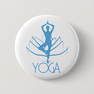 Yoga 6 Cm Round Badge