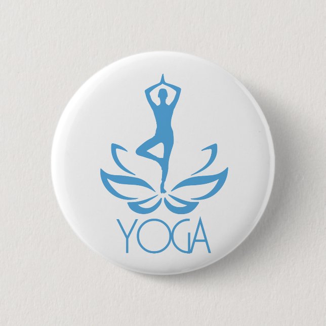 Yoga 6 Cm Round Badge (Front)