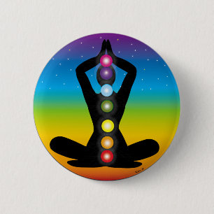 Yoga 6 Cm Round Badge