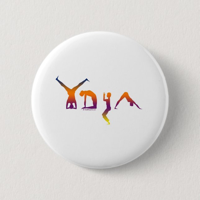 Yoga 6 Cm Round Badge (Front)