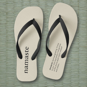 Yoga Accessory Modern Beige Namaste Meditation Thongs