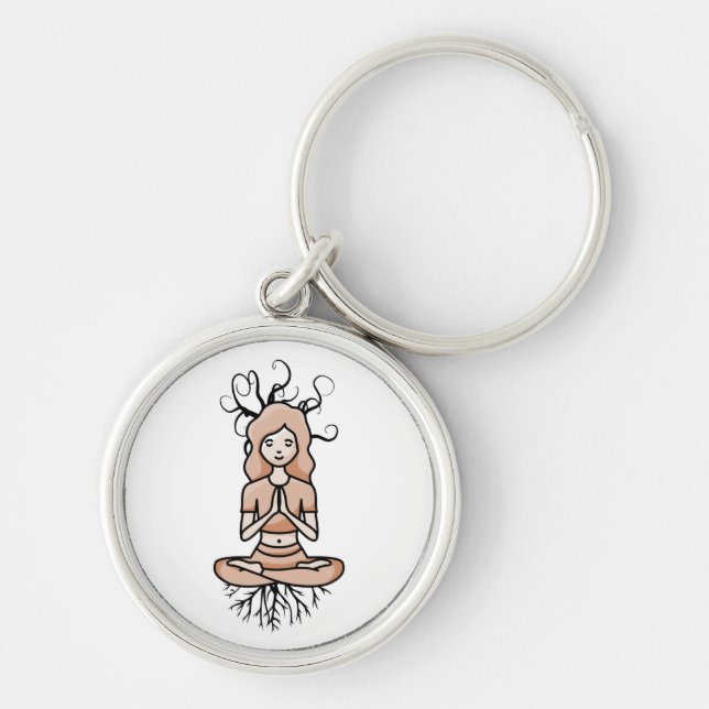 Yoga Addict Key Ring (Front)