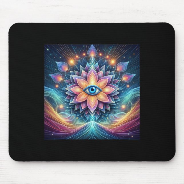 Yoga Ajna Awareness Third Eye Chakra Brahman  Mouse Pad (Front)