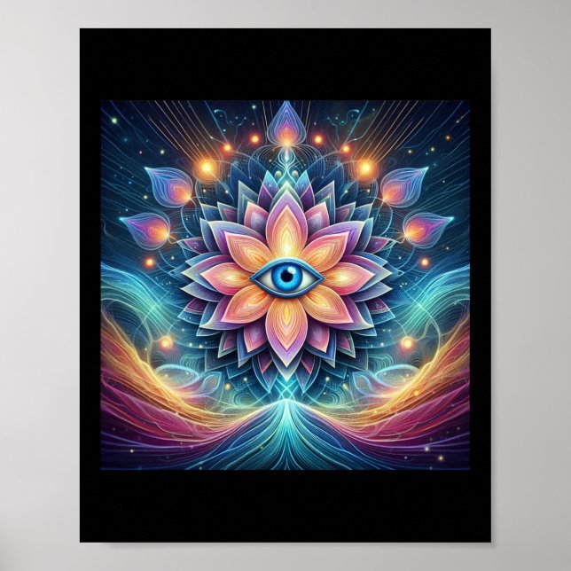 Yoga Ajna Awareness Third Eye Chakra Brahman  Poster (Front)