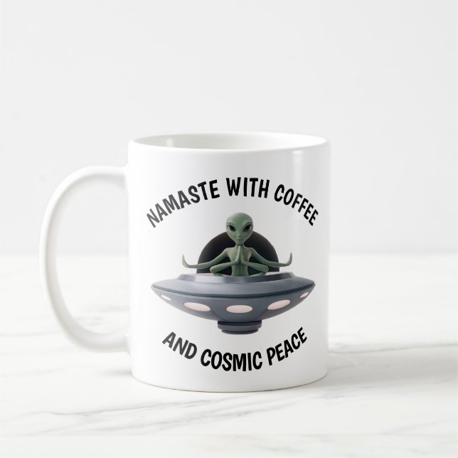 Yoga Alien Coffee Mug (Left)