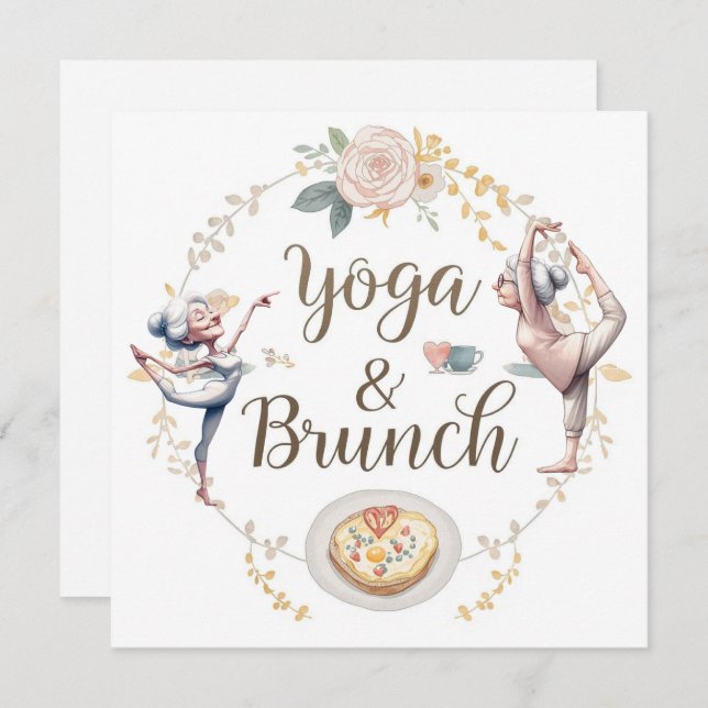 Yoga and Brunch  Invitation (Front/Back)