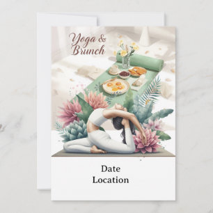 Yoga and Brunch Party invitation 
