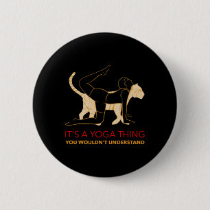Yoga And Fitness Design For The Gym, The Trail And 6 Cm Round Badge