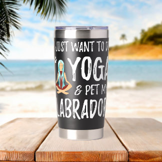 Yoga and Labrador Labrador Dog Mum Insulated Tumbler
