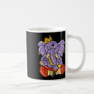 Yoga And Meditation Ganesh Elephant With Three Eye Coffee Mug
