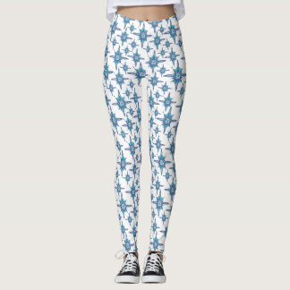 Yoga and sports snowflake leggings
