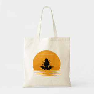Yoga and Sunset Tote Bag
