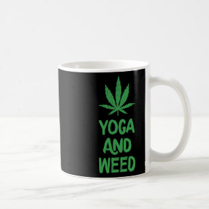 Yoga And Weed Leaf Funny Workout Gym  Coffee Mug