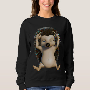 Yoga Animal  Hedgehog in Yoga Pose  Unique Yoga  1 Sweatshirt