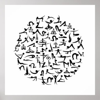 Yoga asana collection poster