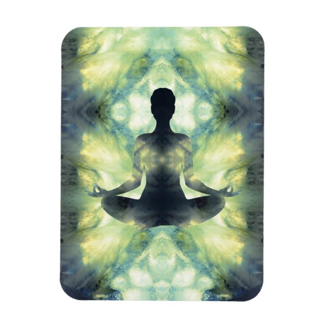 Yoga Asana  in Translucent Agate Magnet (Vertical)