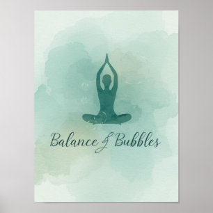 Yoga Balance and Bubbles for Yoga Party  Poster