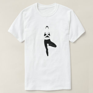 Yoga Baum Pose, black T-Shirt