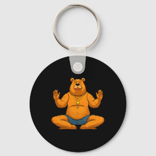 Yoga Bear Key Ring