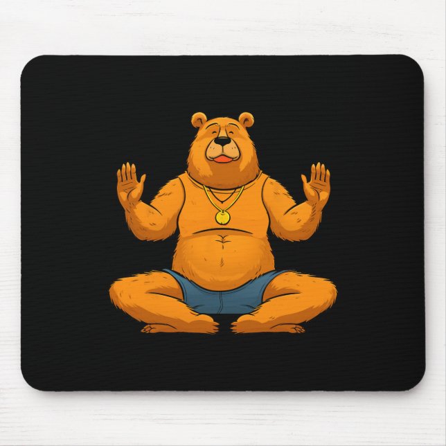 Yoga Bear  Mouse Pad (Front)