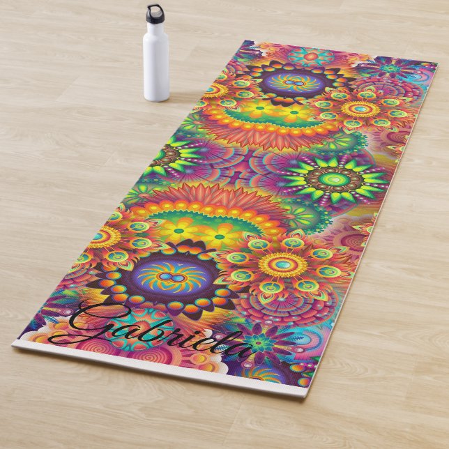 Yoga beautiful colours fitness Personalised YOGA Mat (In Situ)