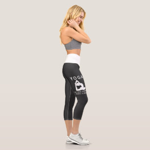Yoga Because Punching People Is Wrong Mindfulness Capri Leggings