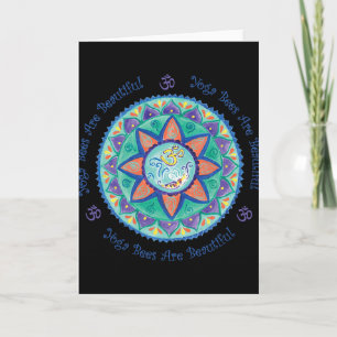 Yoga Bees Om Mandala  Card