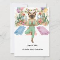 Yoga Birthday Party for Siamese Cat Lovers