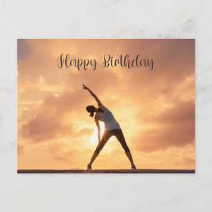 Yoga birthday  postcard