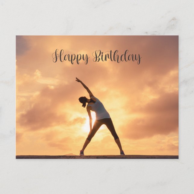 Yoga birthday  postcard (Front)