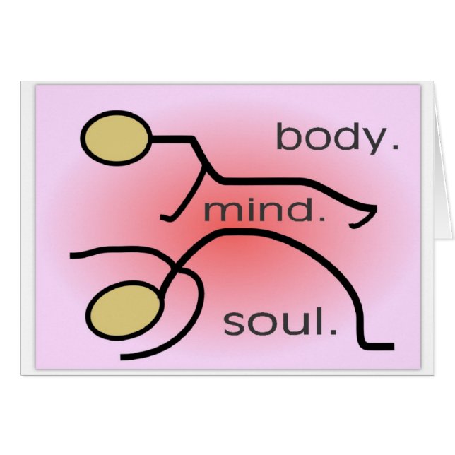 Yoga--"Body. Mind. Soul" Gifts--Stick people (Front Horizontal)