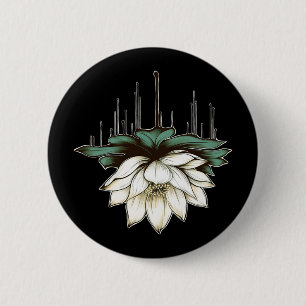 Yoga Botanical Lotus Spiritual 6 Cm Round Badge