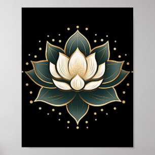 Yoga Botanical Lotus Spiritual Yoga Lover  Poster