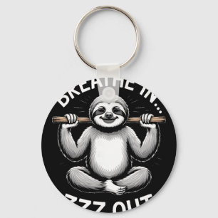 Yoga Breathe In Zzz Out Sloth _4 Key Ring