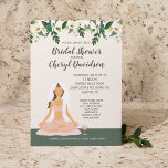 Yoga Bride Dark Brown Hair Bridal Shower Mimosa Invitation<br><div class="desc">This specific invitation is perfect for brides that are having a yoga bridal shower! It is coupled with a mimosa glass, which could suggest a mimosa bar, or just show a relaxed bride doing yoga. Our dark brown hair bride in the veil is also available in other hair colours in...</div>