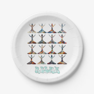 Yoga Buddies Paper Plate