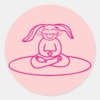 Yoga Bunny - Pink Sticker