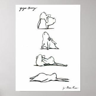Yoga Bunny Poster