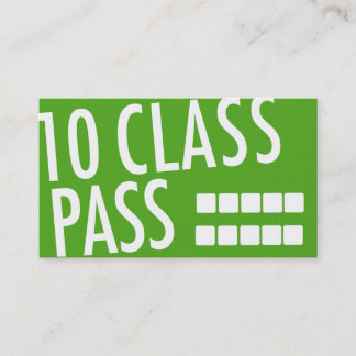 Yoga Business Card 10 Class Pass