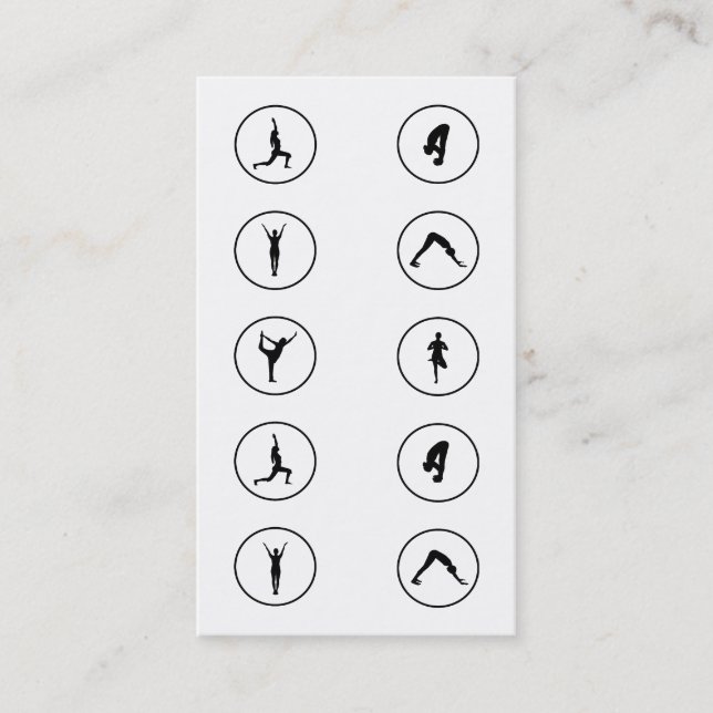Yoga Business Card 10 Class Pass (Front)